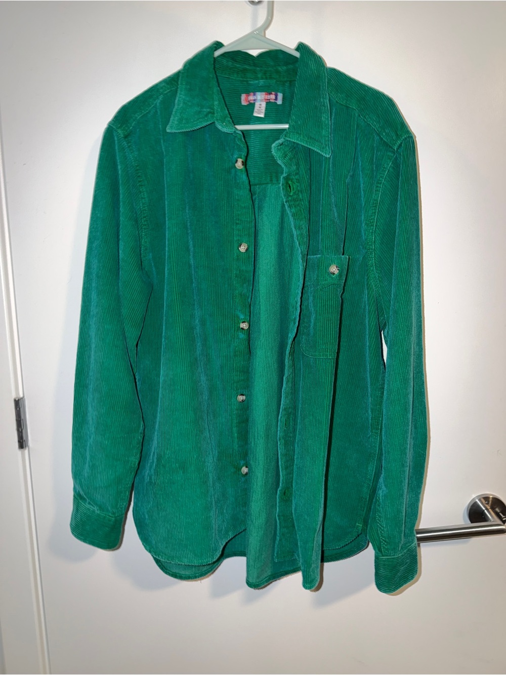 Urban Outfitters Corduroy Button-Up Shirt Jacket in Green